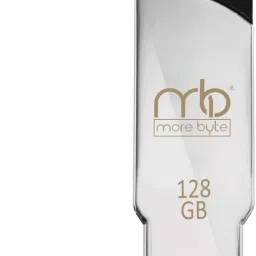 MOREBYTE 2.0 USB Pen Drive/Flash Drive with Metal Body External Storage Device 128 GB Pen Drive Compatible with Desktop Computer USB 2.0 Metal Case-20