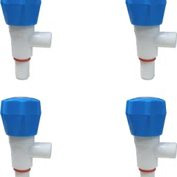 Plastic PVC & P.P. Stop Cock/Fancy Angle Valve BLUE 4 PACK Fancy Angel Valve/Angular Stop Cock with Wall Flange Angle Cock Faucet-picture-20