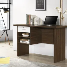 Giona Walnut & White Engineered Wood Office Table-23