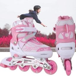 This inline skating used daily excise PU LED Whiles with light up as you skate. In-line Skates - Size 8-11 US-15