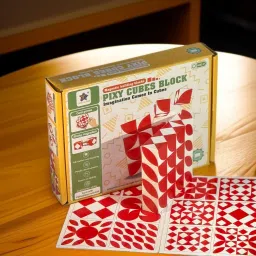 Pixy Cube Blocks (16 Pcs) Magnetic Cube Blocks for Kids and Toddlers (RED)-image-5