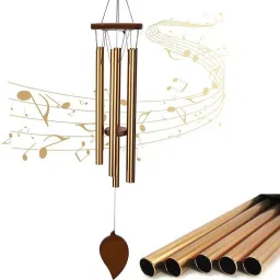 Vastu / Feng Shui Om Wind Chimes Metal Rods / Pipes for Home Brass Windchime Aluminium Windchime-image-9