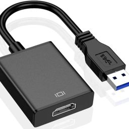 microware USB 3.0 to HDMI Adapter HD 1080P Video Cable Converter with Audio Output Compatible with PC Laptop HDTV TV External Video Card USB 3.0 to HDMI Adapter USB Hub-image-83
