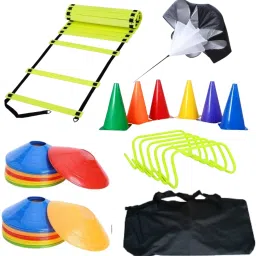 Ladder 6 hurdle 10 saucer 6 cone of 6 inch Agility kit 4 Football & Fitness Kit-24