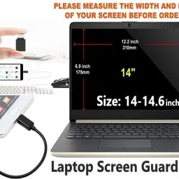 ANJO 7 in 1 Combo 14 Inch Laptop Screen Guard, Key-Guard, Lamination, Sleeve & OTG Combo Set image 2