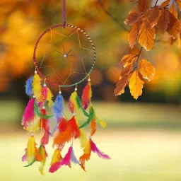 6 Inches Multi Color Dream Catcher Wall Hanging For Home / Office Wool Dream Catcher-image-12
