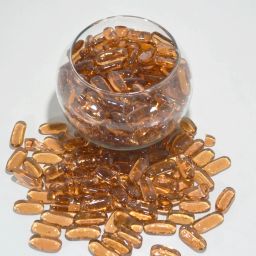 Champagne Capsule Glass Stones/Pebbles for Home & Garden Decor Polished Asymmetrical Fire Glass Pebbles-image-29