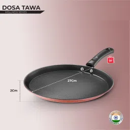LAZYwindow Nonstick Induction Base Dosa Tawa 25 cm diameter image 2