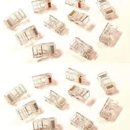 ERHIndia (Pack of 20) Utp 8p8c Cat5e Cat6 Cat7 Cat8 Plug Rj45 Pass Through Connector Lan Adapter-21