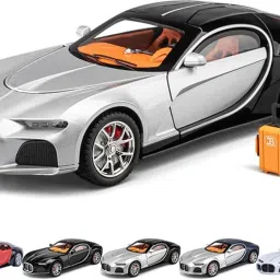 1:24 Bugati Atlantic Diecast metal Alloy Model Light Sound Effect pc 1-image-45