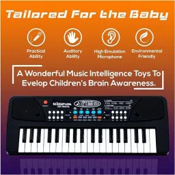 star venture 37 Key Piano Keyboard Toy with Recording and Mic and Mobile Charger ]37 Key Piano Keyboard Toy with Recording and Mic and Mobile Charger Analog Portable Keyboard image 4