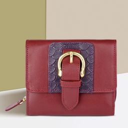 Women Red Genuine Leather Wallet - Regular Size-image-2