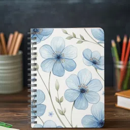 Flower Design A5 Notebook Unruled 160 Pages-image-26