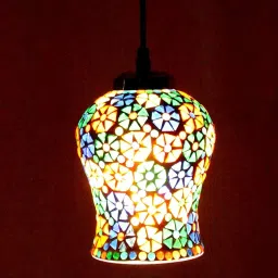 KIN-ANANYA GLASS HANGING Decorative Hanging Lamp/Pendant Lamp/Ceiling Light to décor your Home, Bedroom, Drying Room, Living room, Restaurant and Home Decor Pendants Ceiling Lamp-image-27