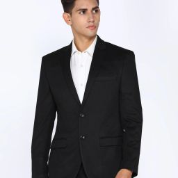 Men Self Design Single Breasted Formal Blazer-image-36