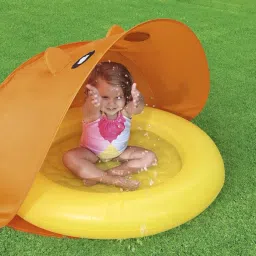 Children's (IND*69) inflatable Swimming Pool For Kids 97x97X107 cm (Orange) Inflatable Swimming Pool-2