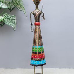 Golden Peacock Multi-Coloured Figurine Iron Decorative Handcrafted Showpiece-image-9