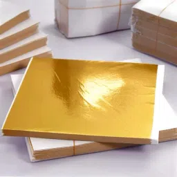 New 20 Sheets Imitation Gold Leaf for Arts, Multipurpose Gold Foil Paper Gilding Crafting, Painting, Decoration, Furniture-13