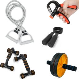 Ab Wheel Roller, Pushup Bar, Toning Tube, Skipping Rope And Hand Grip Ab Exerciser-image-18