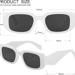 goodina UV Protection Rectangular Sunglasses (Free Size) image 4