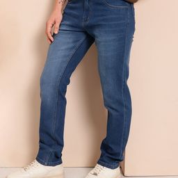 mast & harbour Men Slim Mid Rise Blue Jeans-picture-13