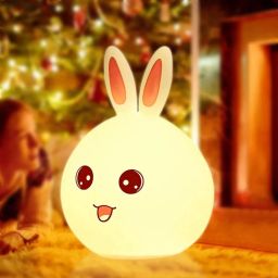 Rabbit Silicon USB Rechargeable Night Lamp (10 cm, Multicolor) Night Lamp-image-19
