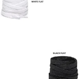 FEELPZONE 2 Pair Black 2 White_ Flat (R) Shoe Lace-image-64