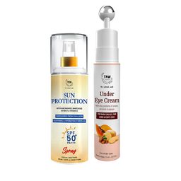 TNW the natural wash Set Of 2 Sun Protection SPF 50 Spray Sunscreen & Under Eye Cream-19