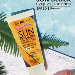 NutriGlow Set of 2 Sustainable Non-Sticky Sun Screen SPF 30 PA+++ Fairness Lotion - 65 ml Each image 3