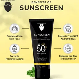 UrbanMooch Men Set Of 2 SPF 50 PA+++ Broad Spectrum Sunscreens-50gm Each image 2
