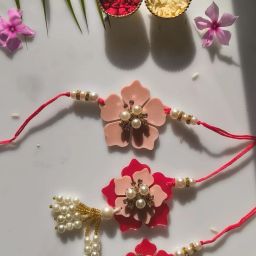 Designer 7004871020 Pearl Rakhi Set-2