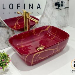Premium Ceramic BASIN Which Gives Look To your Home Table Top Wash Basin AI1037 Cherry Red Special Colour Wash Basin Series Table Top Basin-image-83