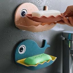 Fish Shape Cute Adhesive Waterproof Wall Mounted Soap Dish(PACK OF 1) Regular Organizer-image-8
