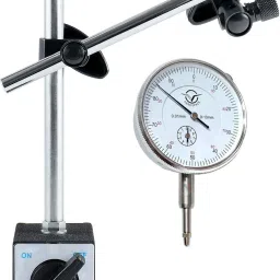 Adjustable Magnetic Stand + Dial Indicator Gauge 0-10/0.01mm High Accuracy Tool Dial Indicator-13