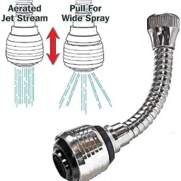 canbitz Turbo Flex 360 Flexible Faucet Sprayer Water Extender Faucet Nozzle image 4