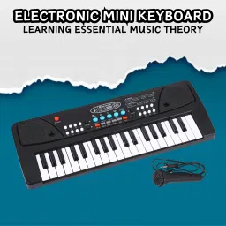 (Piano Keyboard) Toy with 37 Key, Recording and Mic, Adapter for DC Power Q247 (Piano Keyboard) Toy with 37 Key, Recording and Mic, Adapter for DC Power Q247 Analog Portable Keyboard-1