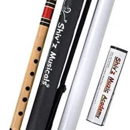 Flute, C Sharp Premium Fipple/Straight Bansuri 17 inch with Written Manual & Bag Bamboo Flute-41