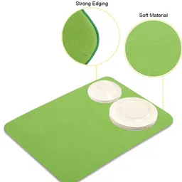 Kuber Industries Green 3 Pieces Rectangular Reversible Microfiber Dry Mats image 3