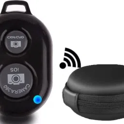Huntindia BT Wireless Remote Camera Selfie Shutter Control Universal for Android IOS+Pouch Camera Remote Control-44