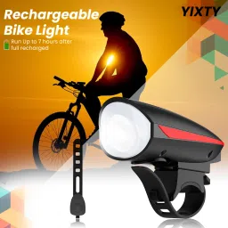 Rechargeable Bicycle Headlight Road Mountain City Commuting Safety Flashlight LED Front Light-41