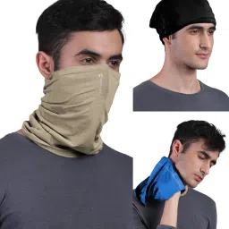 Unisex Anti Microbial Super Soft & Comfort Fit, Breathable Multipurpose Headband, Face Mask for Dust Protection Men Solid Bandana-image-50