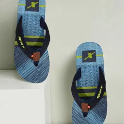 Men SFG-49 Navy Blue Fluorescent Green Men Flip Flops-15