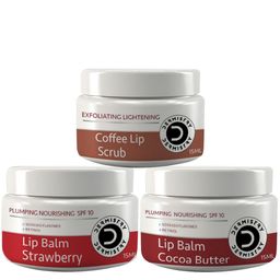 Vigini Dermistry Strawberry & Cocoa Butter Lip Balm & Coffee Lip Scrub - 15ml Each-57