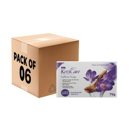 KOZICARE Pack of 6 Saffron Soap With Real Saffron+Vit E+Kojic Acid - 75g each-53