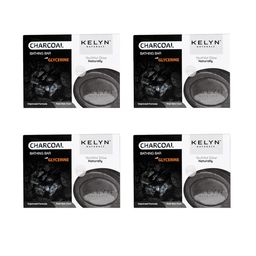 KELYN Set Of 4 Charcoal Nourishing Soap With Glycerine For Deep Cleansing-11