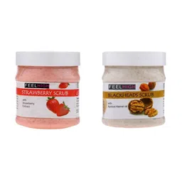 FEELHIGH Set Of 2 Strawberry & Blackhead Face & Body Scrubs 500ml Each-64