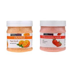 FEELHIGH Set of Orange & Strawberry Face Scrub - 500 ml Each-24