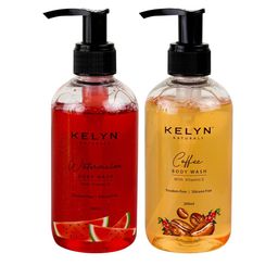 KELYN Naturals Set Of 2 Body Wash With Vitamin E - Watermelon & Coffee - 200ml Each-52