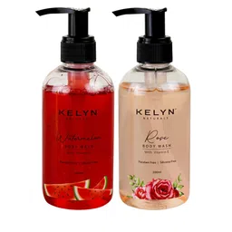 KELYN Naturals Set Of 2 Body Wash With Vitamin E - Watermelon & Rose - 200ml Each-36