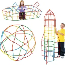 littlewish Colorful Building Blocks for Kids - Plastic Straw Building Block Creative Smart image 4